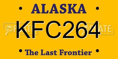 KFC264 Alaska License Plate