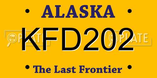 KFD202 Alaska License Plate