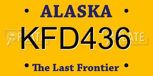 KFD436 Alaska License Plate