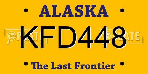 KFD448 Alaska License Plate