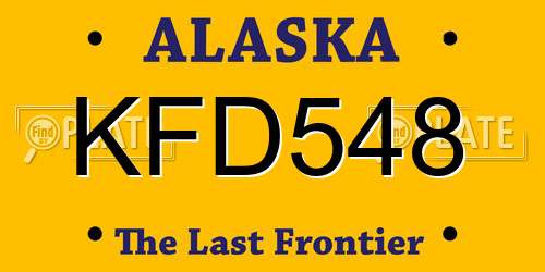 KFD548 Alaska License Plate
