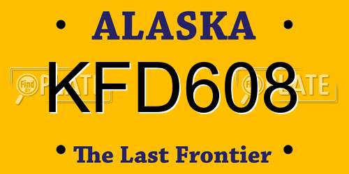KFD608 Alaska License Plate