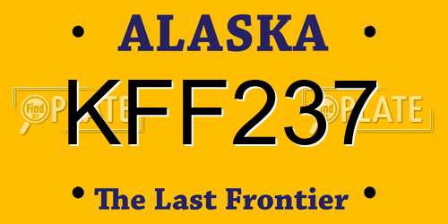KFF237 Alaska License Plate