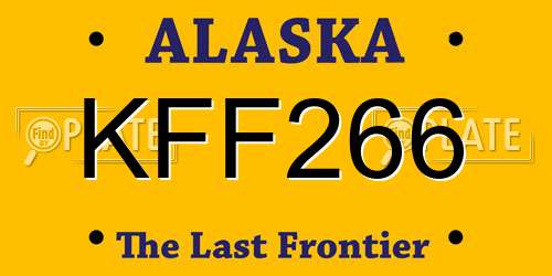 KFF266 Alaska License Plate