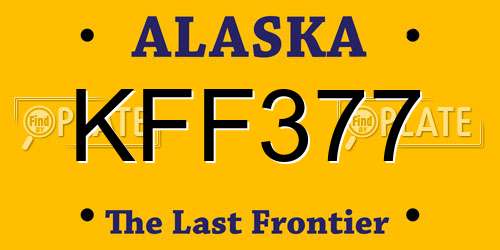 KFF377 Alaska License Plate