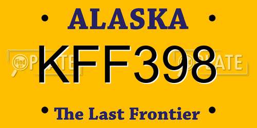 KFF398 Alaska License Plate
