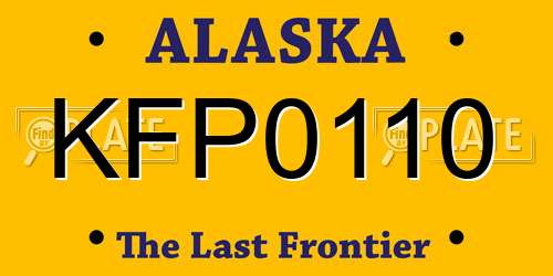 KFP0110 Alaska License Plate