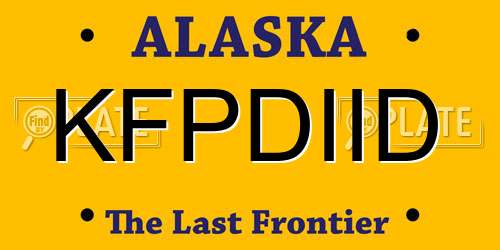 KFPDIID Alaska License Plate
