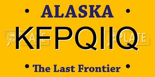 KFPQIIQ Alaska License Plate