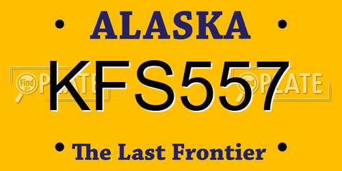 KFS557 Alaska License Plate