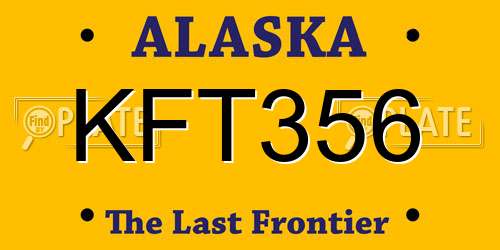 KFT356 Alaska License Plate