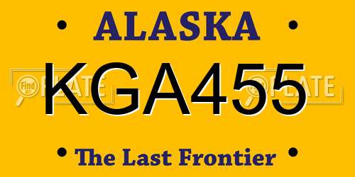 KGA455 Alaska License Plate
