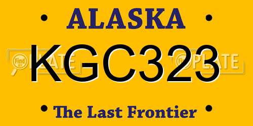 KGC323 Alaska License Plate