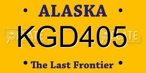 KGD405 Alaska License Plate