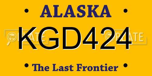 KGD424 Alaska License Plate