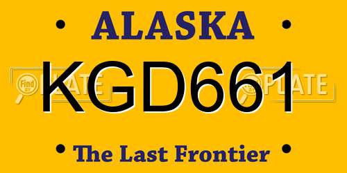 KGD661 Alaska License Plate