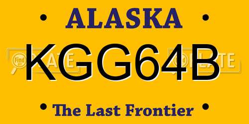KGG64B Alaska License Plate