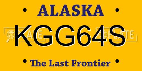 KGG64S Alaska License Plate