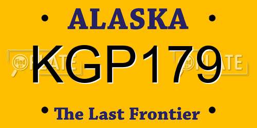 KGP179 Alaska License Plate
