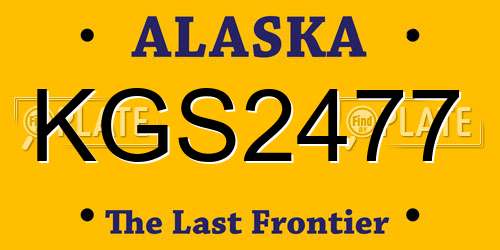 KGS2477 Alaska License Plate