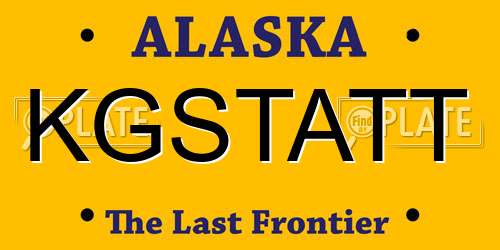 KGSTATT Alaska License Plate