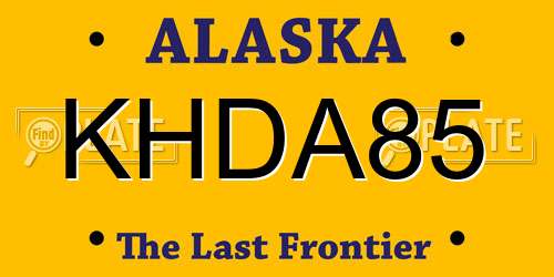 KHDA85 Alaska License Plate