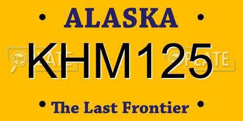 KHM125 Alaska License Plate