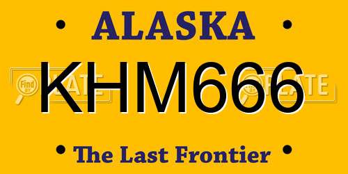 KHM666 Alaska License Plate