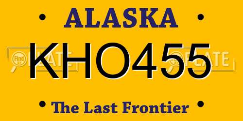 KHO455 Alaska License Plate
