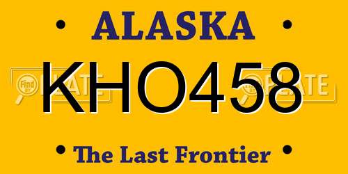 KHO458 Alaska License Plate