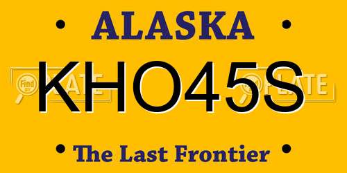 KHO45S Alaska License Plate