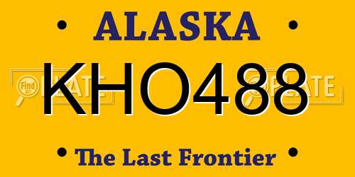 KHO488 Alaska License Plate