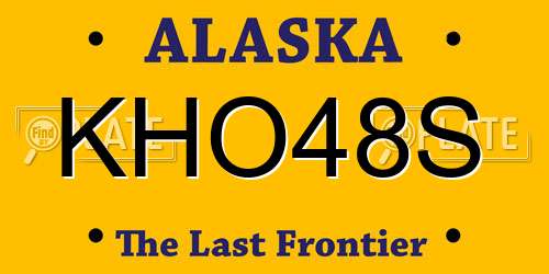 KHO48S Alaska License Plate