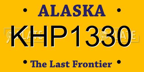 KHP1330 Alaska License Plate