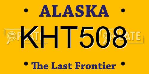 KHT508 Alaska License Plate
