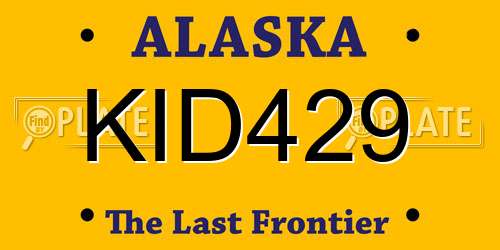 KID429 Alaska License Plate
