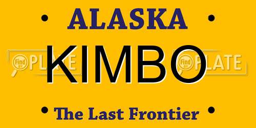 KIMBO Alaska License Plate