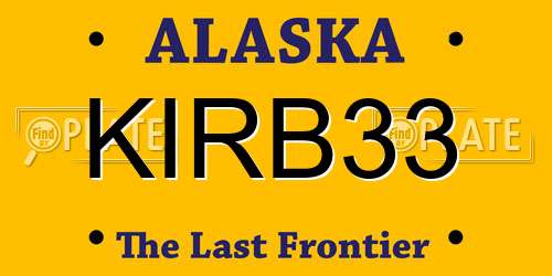 KIRB33 Alaska License Plate
