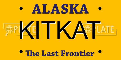 KITKAT Alaska License Plate