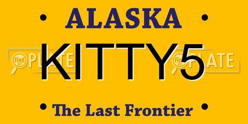 KITTY5 Alaska License Plate
