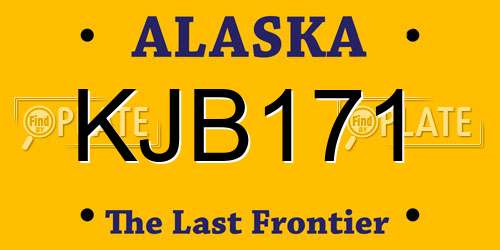 KJB171 Alaska License Plate