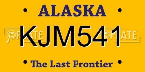 KJM541 Alaska License Plate