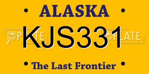 KJS331 Alaska License Plate