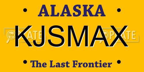 KJSMAX Alaska License Plate