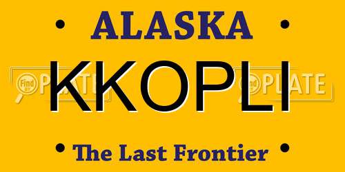 KKOPLI Alaska License Plate