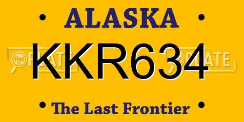 KKR634 Alaska License Plate