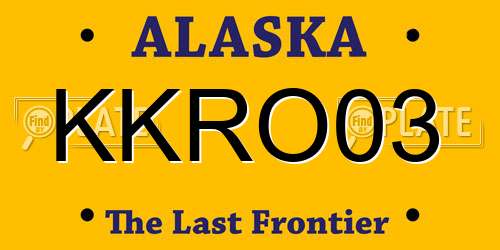 KKRO03 Alaska License Plate