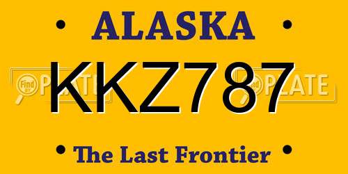 KKZ787 Alaska License Plate