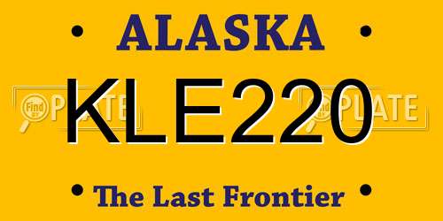 KLE220 Alaska License Plate