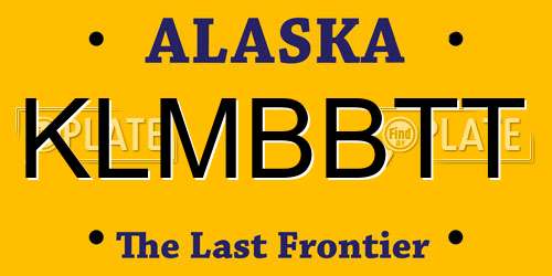 KLMBBTT Alaska License Plate